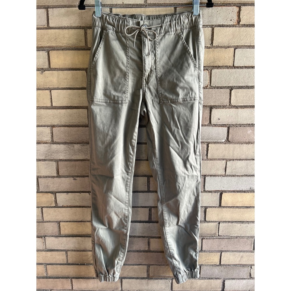 American Eagle Super Stretch Zip Ankle Jogger Pants Olive Green Size 6